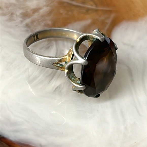 🖤Vtg Smoky Quartz ring - Picture 6 of 10
